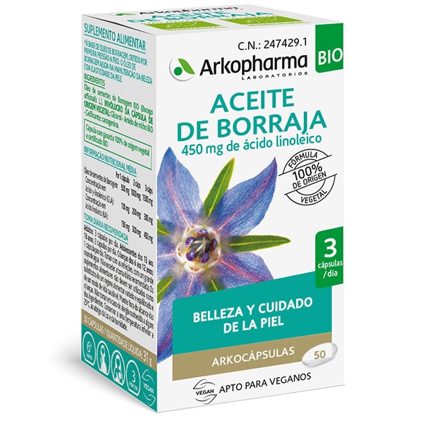 arkocapsulas aceite de borraja 50 bio Farmacia Fronteira